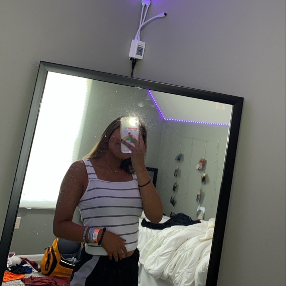 Striped Square neck tank top